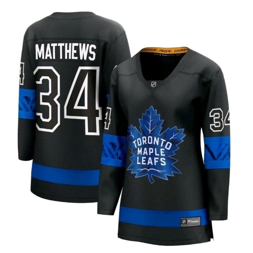 Auston Matthews Toronto Maple Leafs Black Alternate Premier Breakaway Jersey 26